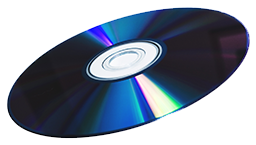 Blue compact disc accent